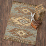 Three Spirits Blue Rug - 5 x 7