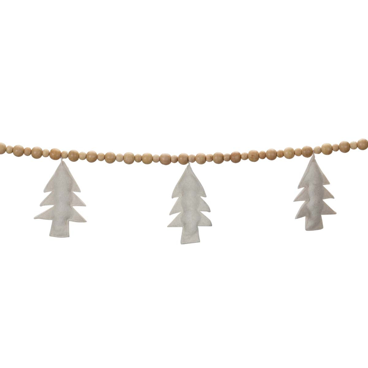 Timber Bead & Tree Garland - Set of 2
