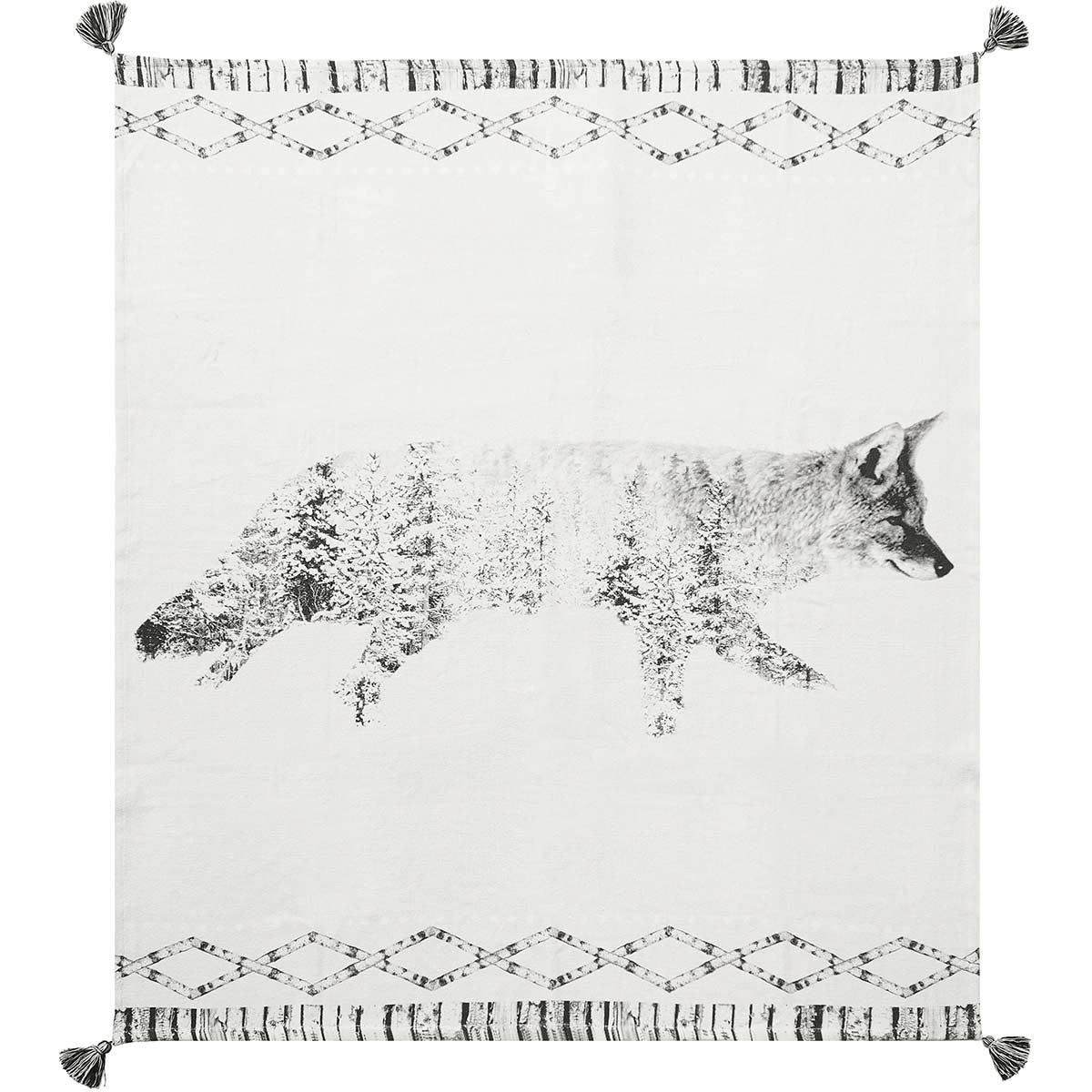 High Country Fox Printed Throw