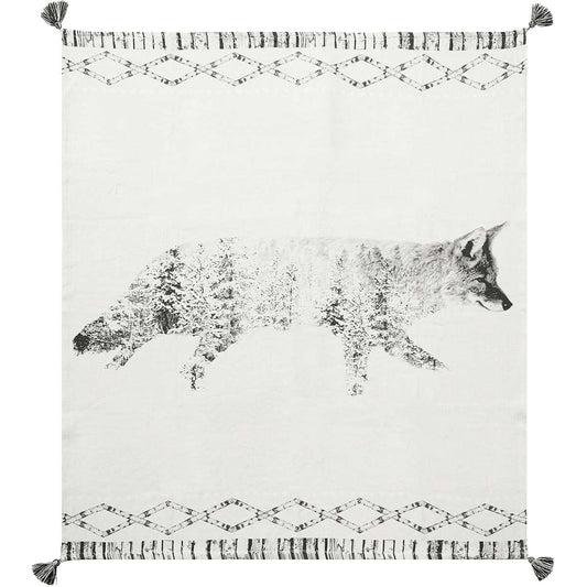 High Country Fox Printed Throw
