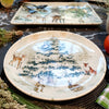 December Woodland Dinner Plates-Set of 4