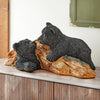 Playful Bear Cubs Log Sculpture - CLEARANCE