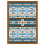 Canyon Cross Blue Rug - 3 x 4
