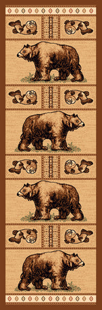 Bear & Jumping Fish Rug - 2 x 7