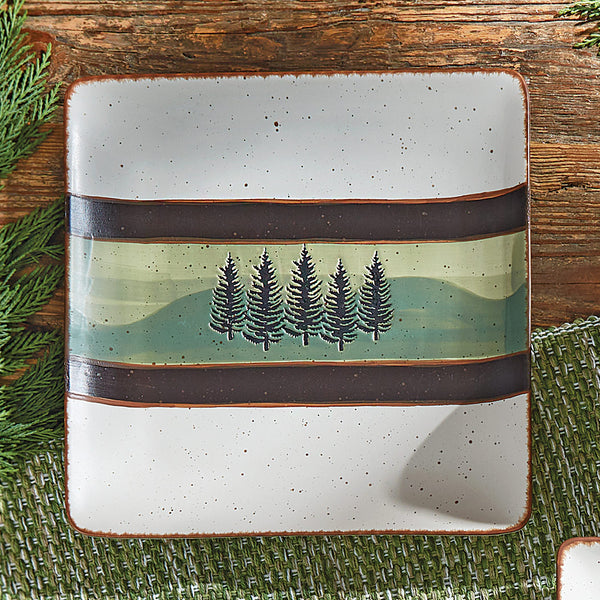 Bear Ridge Ceramic Dinner Plates - Set of 4