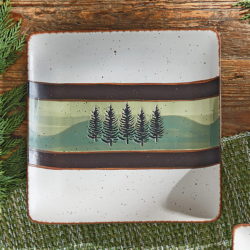 Bear Ridge Ceramic Dinner Plates - Set of 4