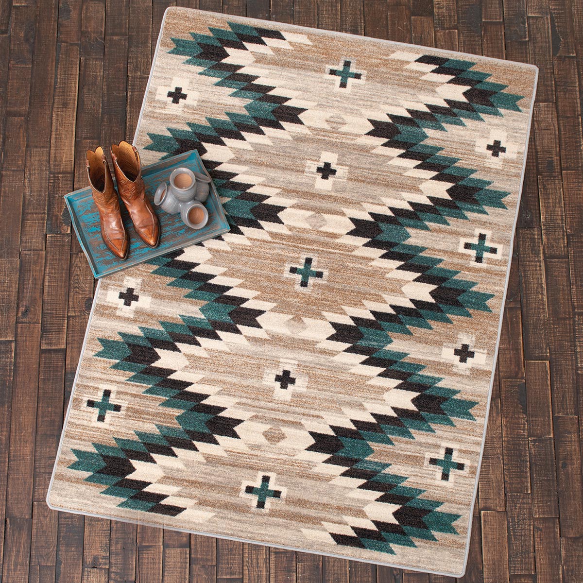 River Crosses Rug - 4 x 5