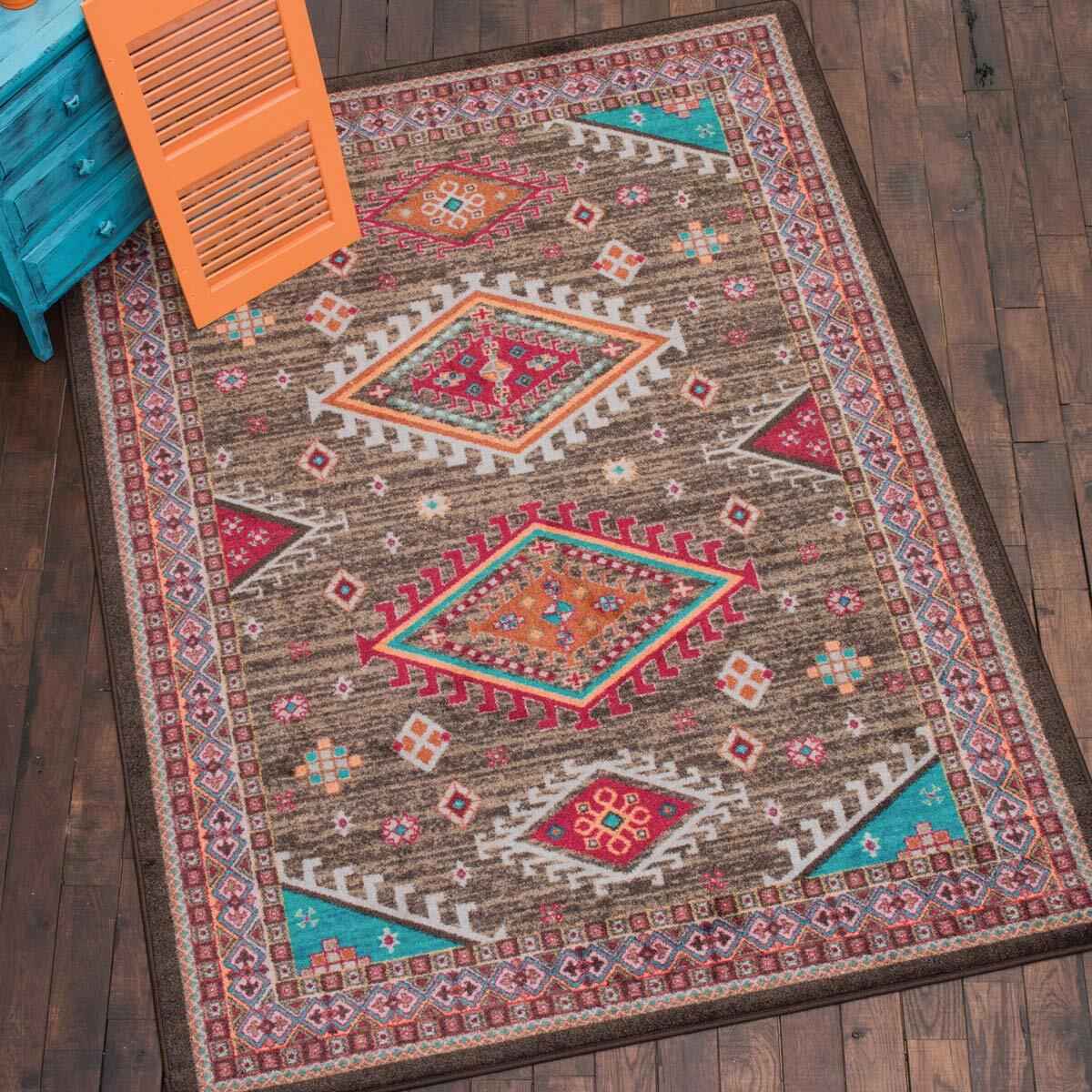 Desert Dance Turquoise Rug - 2 x 8