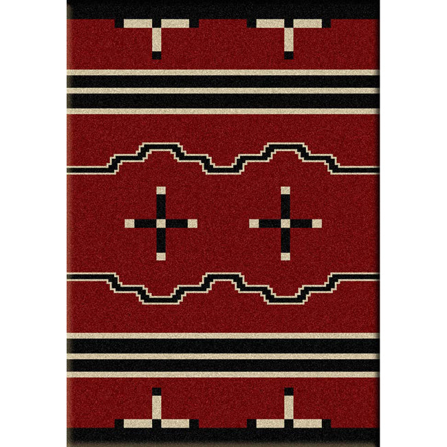 Big Chief Red Rug - 3 x 4