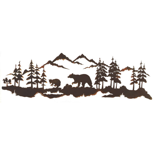 Bear Family Metal Wall Art