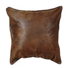 Medium Brown Faux Leather Euro Sham