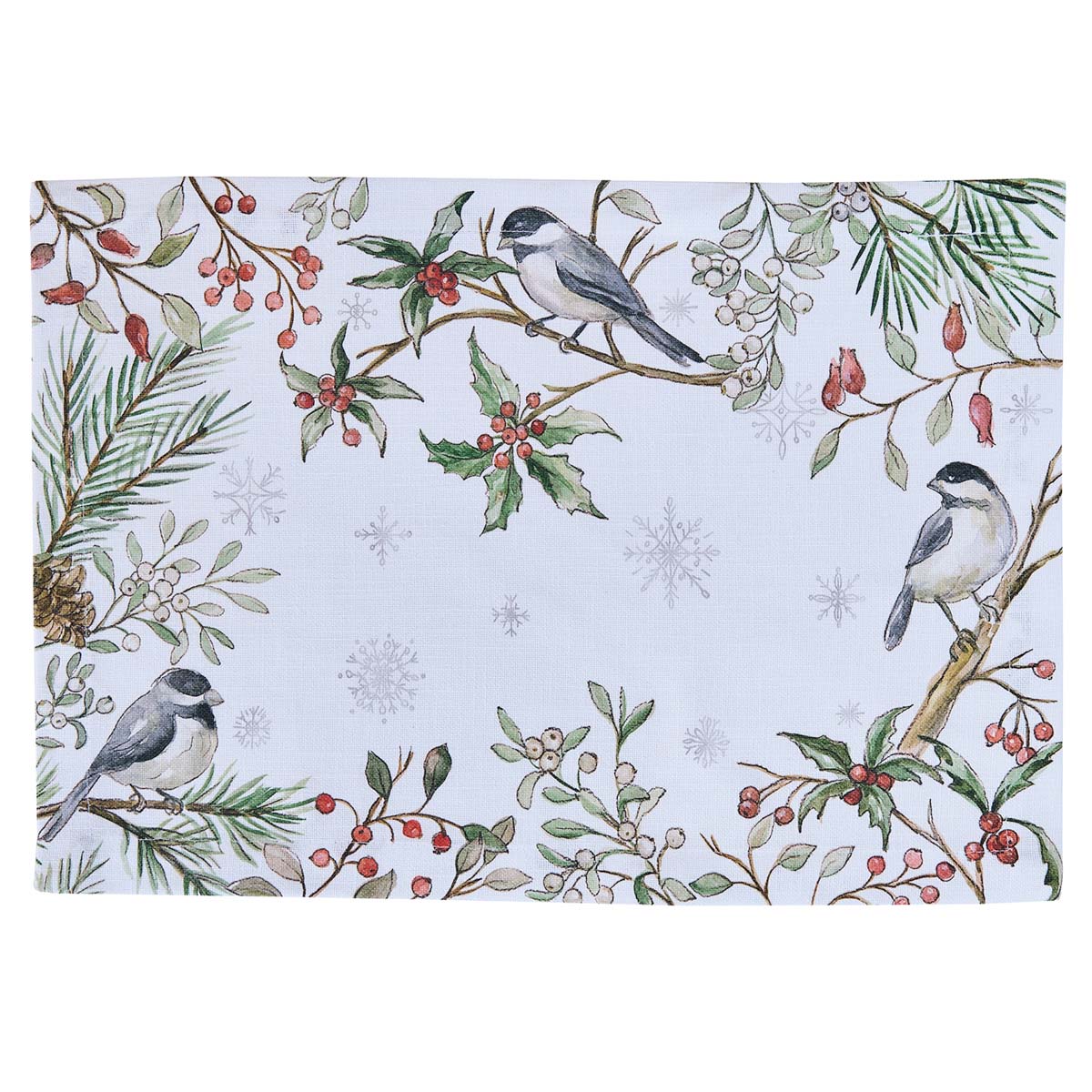 Frosty Chickadee Placemats - Set of 4