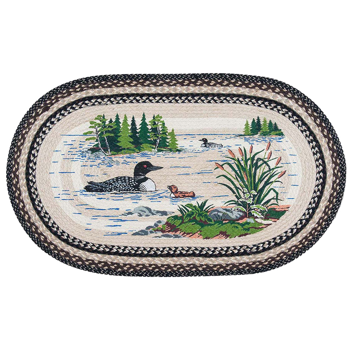 Spring Lake Loons Patch Rug - 3 x 4