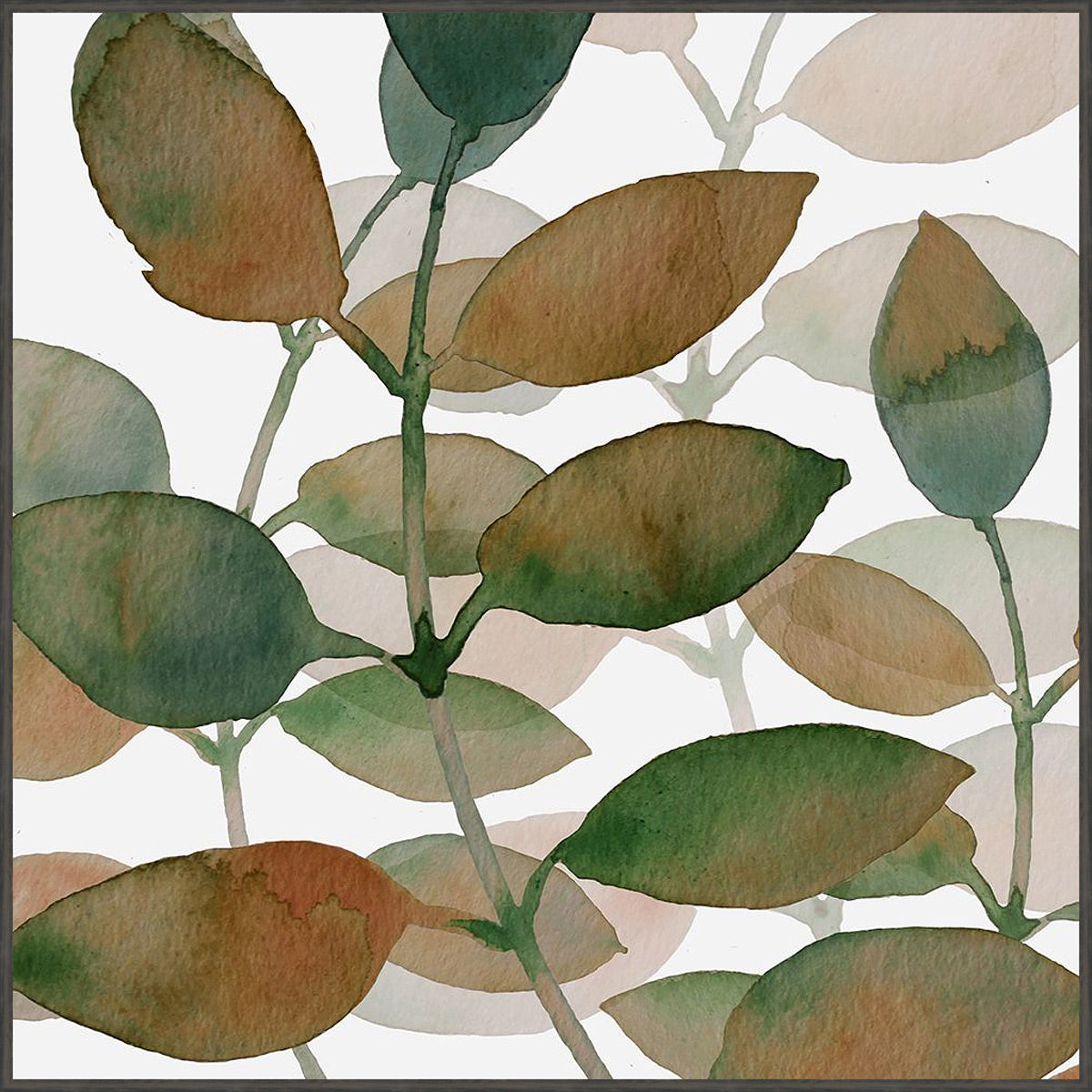 Watercolor Leaves Canvas Art