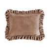 Rose Velvet Ruffled Oblong Pillow - OUT OF STOCK UNTIL 08/05/2026