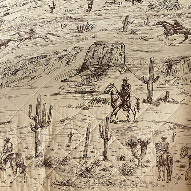 Ranch Hand Toile Western Throw