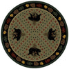 Bear Patchwork Green Rug - 8 Ft. Round