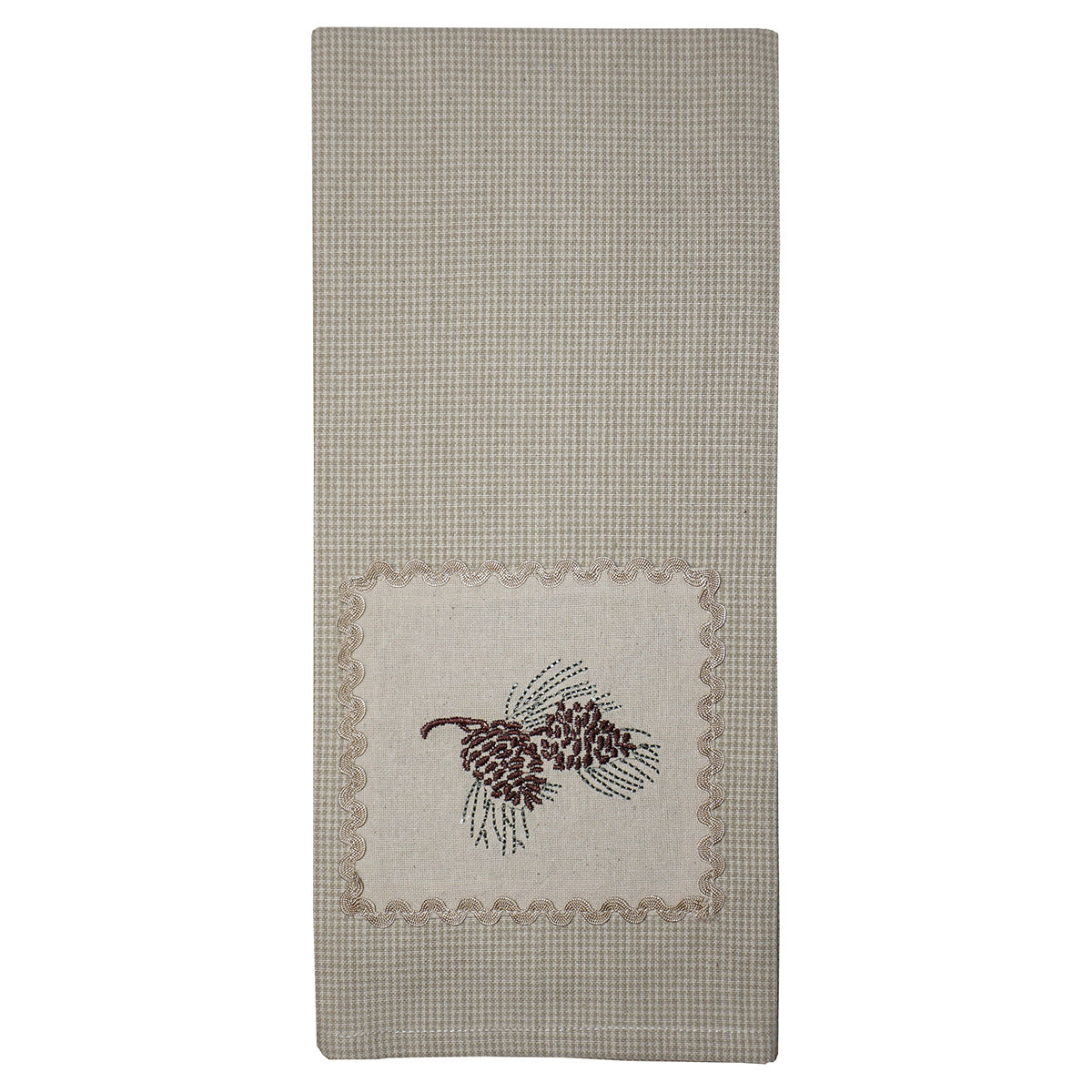 Pinecones & Houndstooth Kitchen Towel - Set of 4