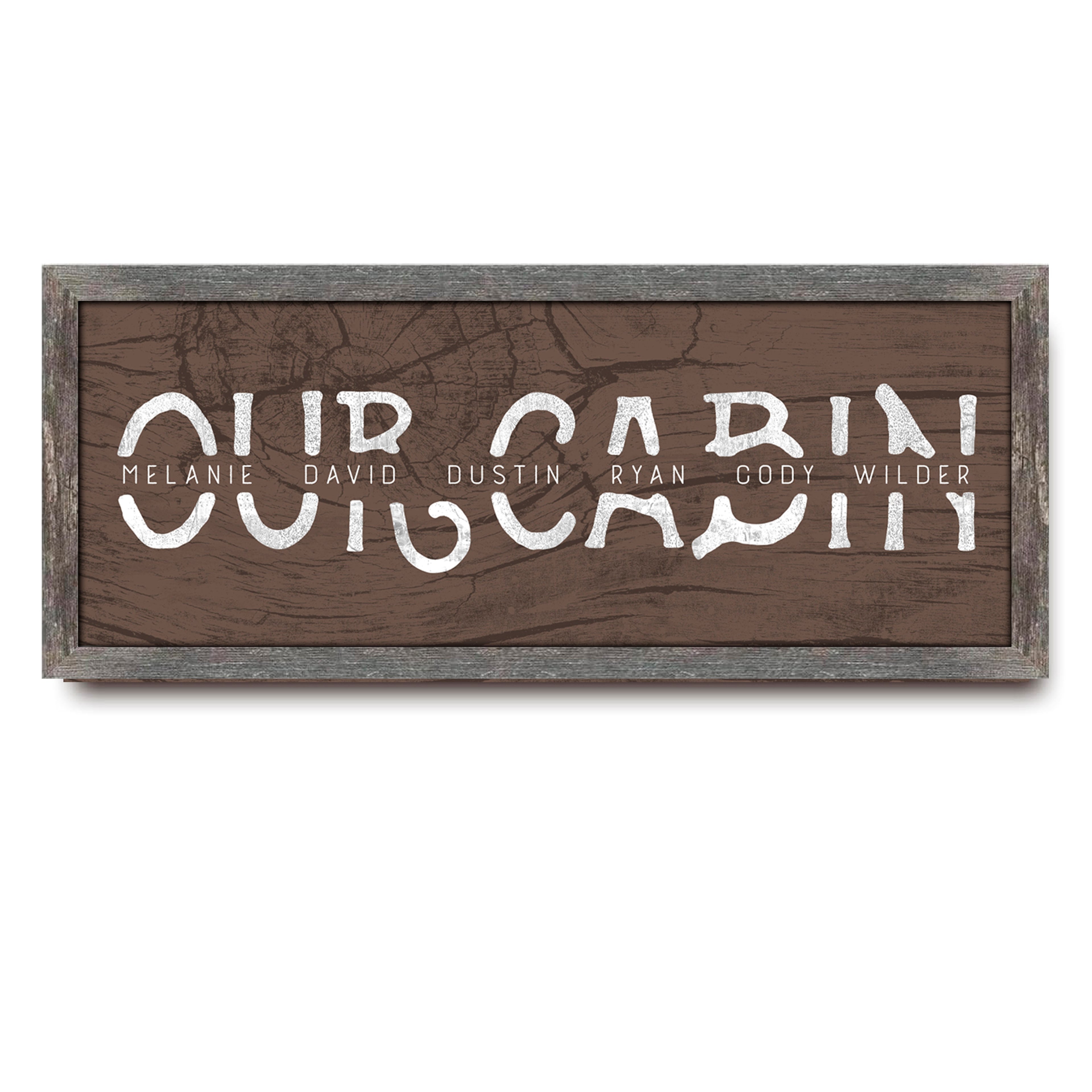 Our Cabin Personalized Framed Canvas