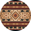 Rustic Bear Parade Rug - 8 Ft. Round