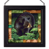 Woodland Black Bear Stained Glass Art