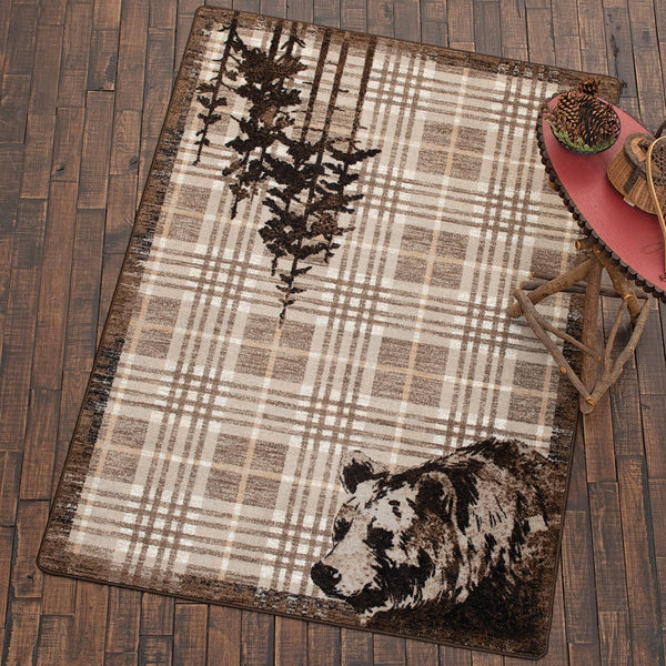 Kodiak Plaid Bear Rug - 4 x 5