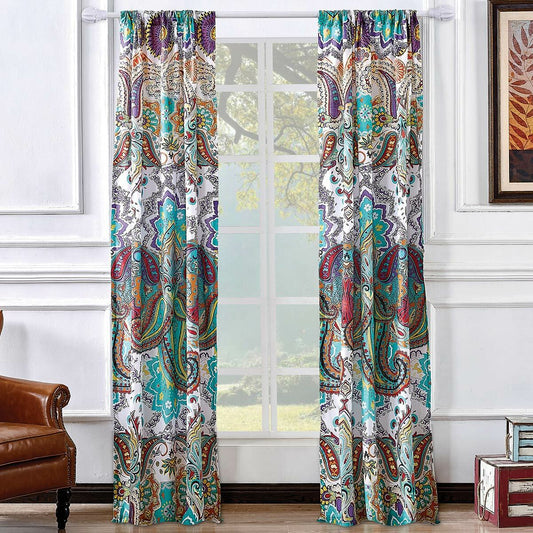 Paisley Brilliance Lined Drapes - OVERSTOCK