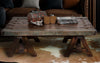 Aged Copper & Wood Coffee Table