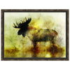 Happy Moose II Framed Canvas
