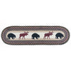 Moose & Bears Oval Table Runner - 48 Inch