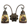 Burgundy Pinecones Wall Sconce - 2 Light