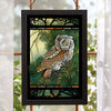Evergreen Owl Stained Glass Art