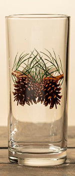 Pinecone and Needles Iced Tea Glasses - Set of 4