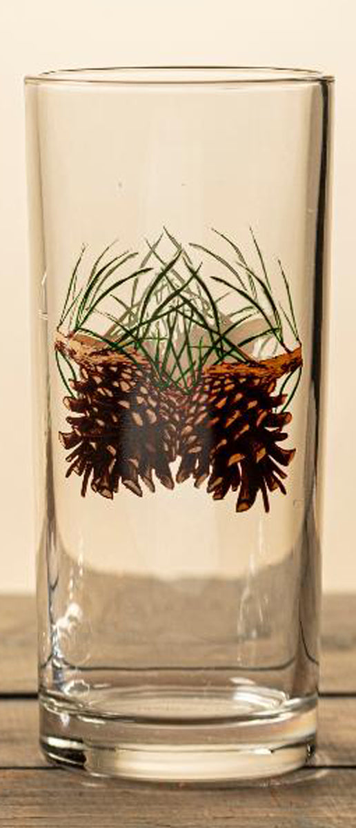 Pinecone and Needles Iced Tea Glasses - Set of 4