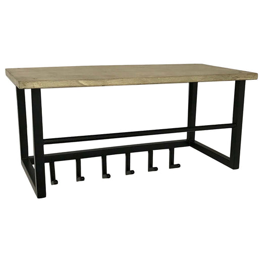 Wooden Metal Wall Shelf Organizer