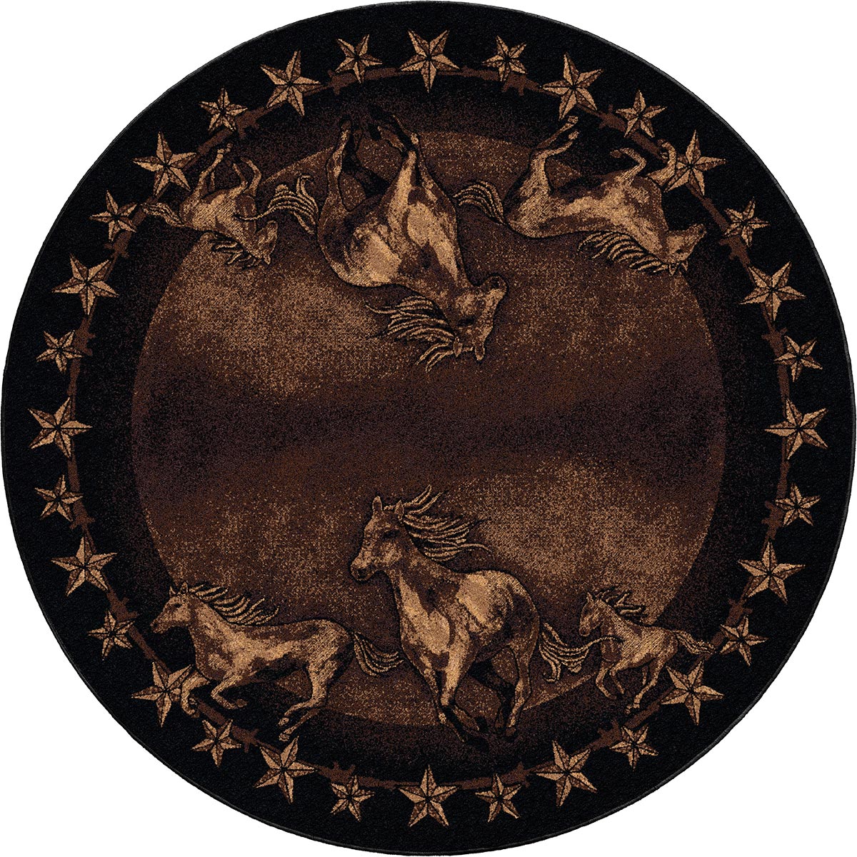 Wild Horses & Stars Rug - 8 Ft. Round