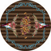 Steer Head Blossom Rug - 8 Ft. Round