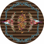 Steer Head Blossom Rug - 8 Ft. Round