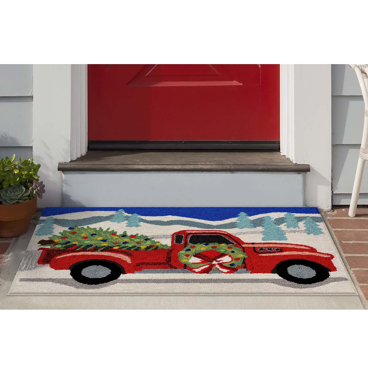 Holiday Winter Drive Indoor/Outdoor Rug - 2 x 3