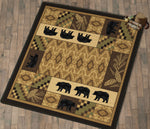 Black Bear Lodge Rug - 11 Ft. Square