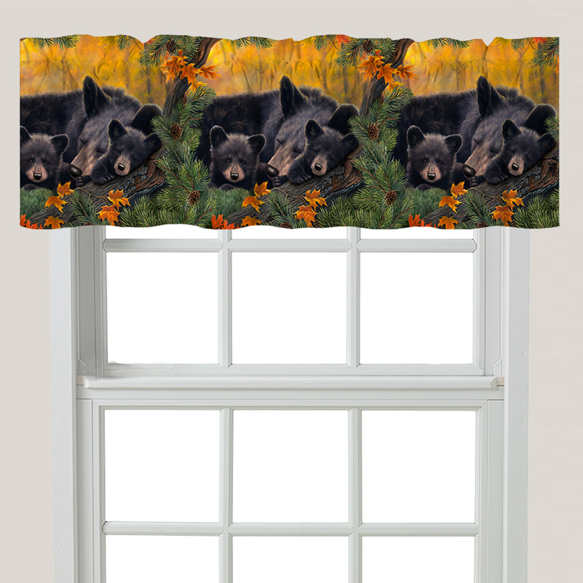 Warm Cozy Bears Window Valance - OUT OF STOCK UNTIL 10/06/2026