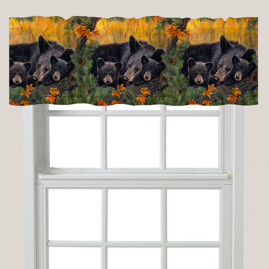 Warm Cozy Bears Window Valance - OUT OF STOCK UNTIL 10/06/2026