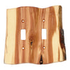 Rustic Juniper Wood Double Switch Cover