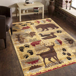 Lodge Forest Animals Rug - 5 x 7