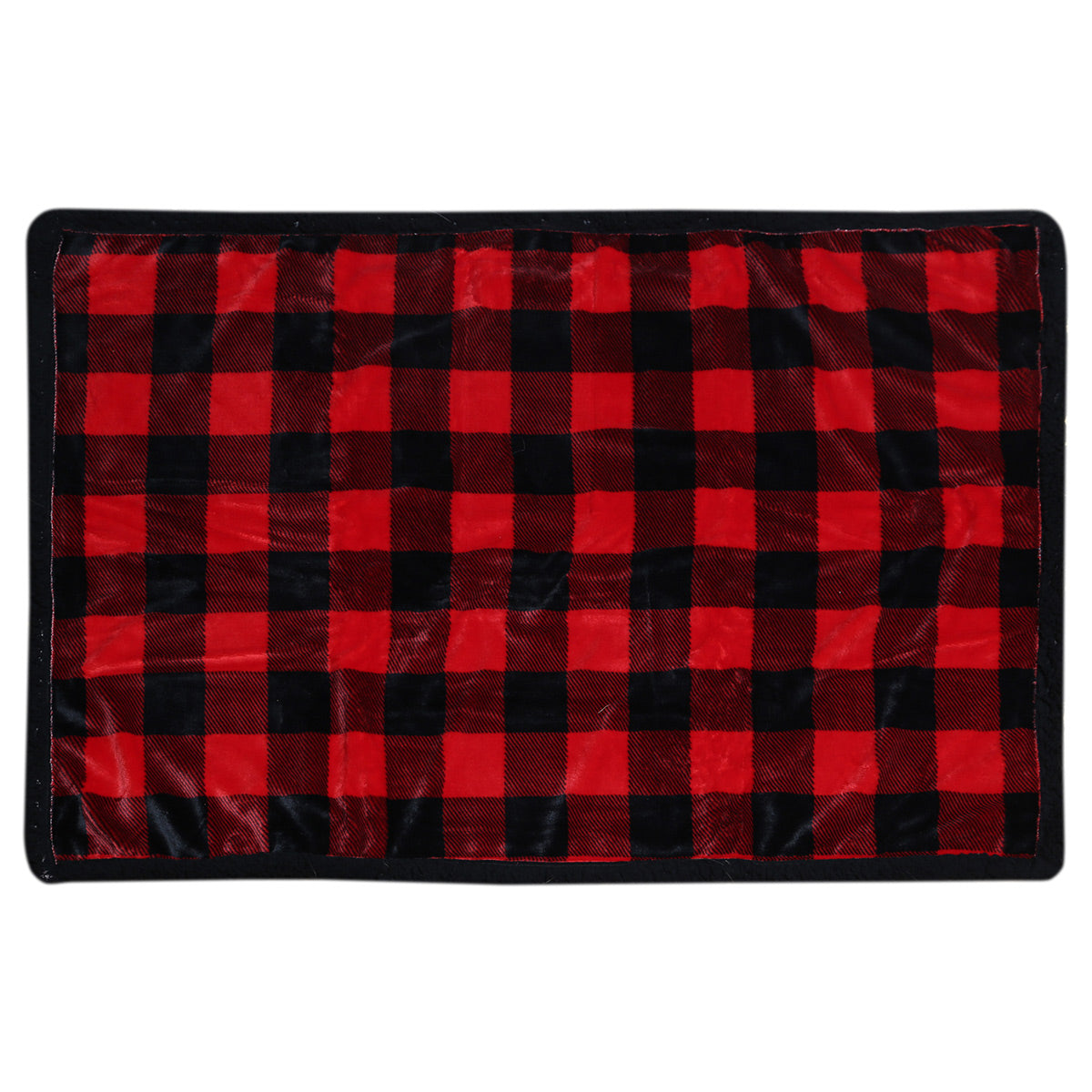 Buffalo Plaid Dog Blanket with Black Sherpa - Large/X-Large - OUT OF STOCK UNTIL 07/03/2026