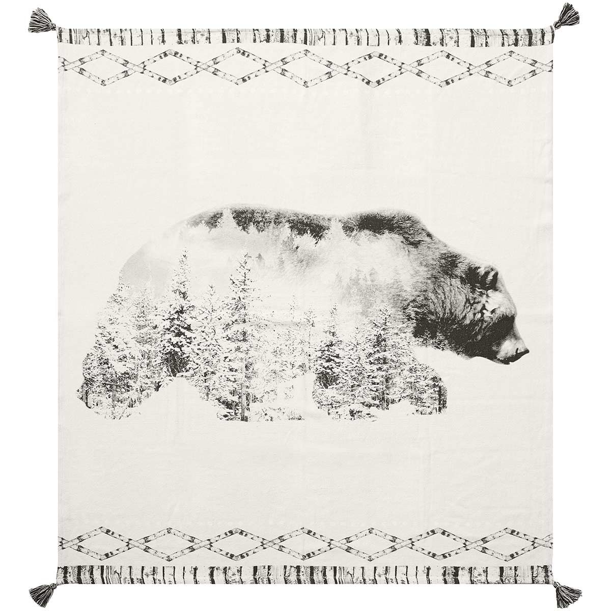 High Country Bear Printed Throw