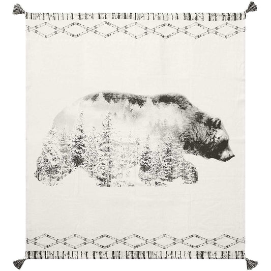 High Country Bear Printed Throw