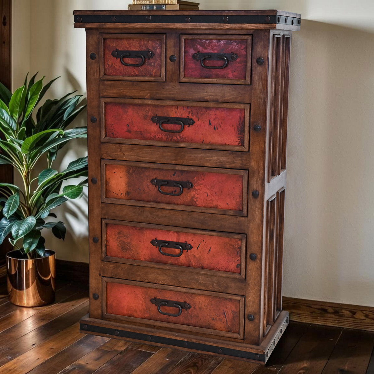 Natural Patina Copper Bedroom Furniture