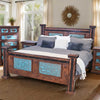 Turquoise Patina Copper Bed - Queen