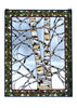 Birch Tree In Winter Stained Glass Window - 28 Inch